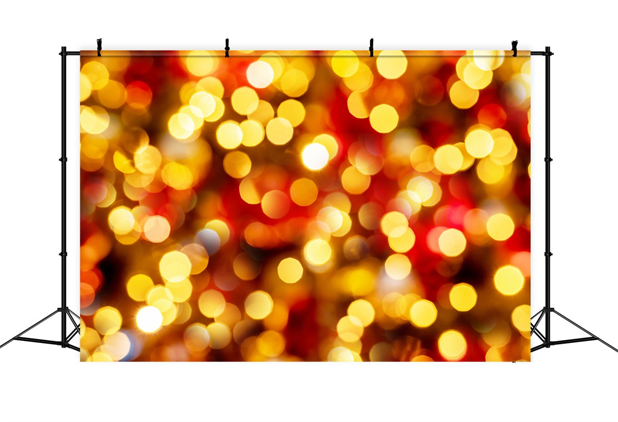 Christmas Picture Backdrop Golden Red Glitter Bokeh Backdrop UK BRP11-145