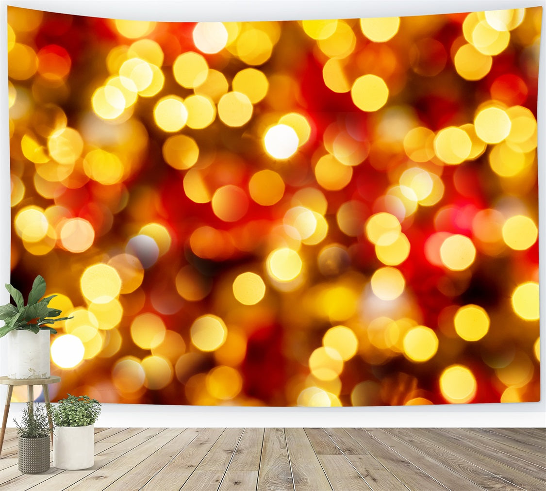 Christmas Picture Backdrop Golden Red Glitter Bokeh Backdrop UK BRP11-145