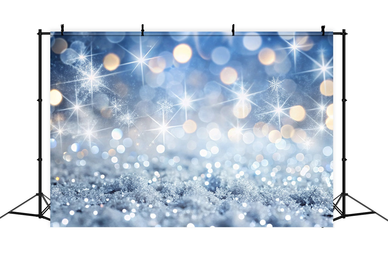 Backdrops Christmas Frozen Light Sparkling Snow Bokeh Backdrop UK BRP11-148