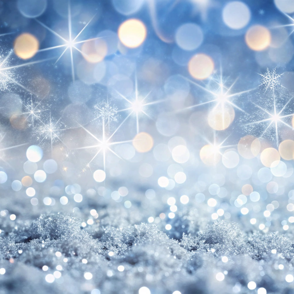 Backdrops Christmas Frozen Light Sparkling Snow Bokeh Backdrop UK BRP11-148