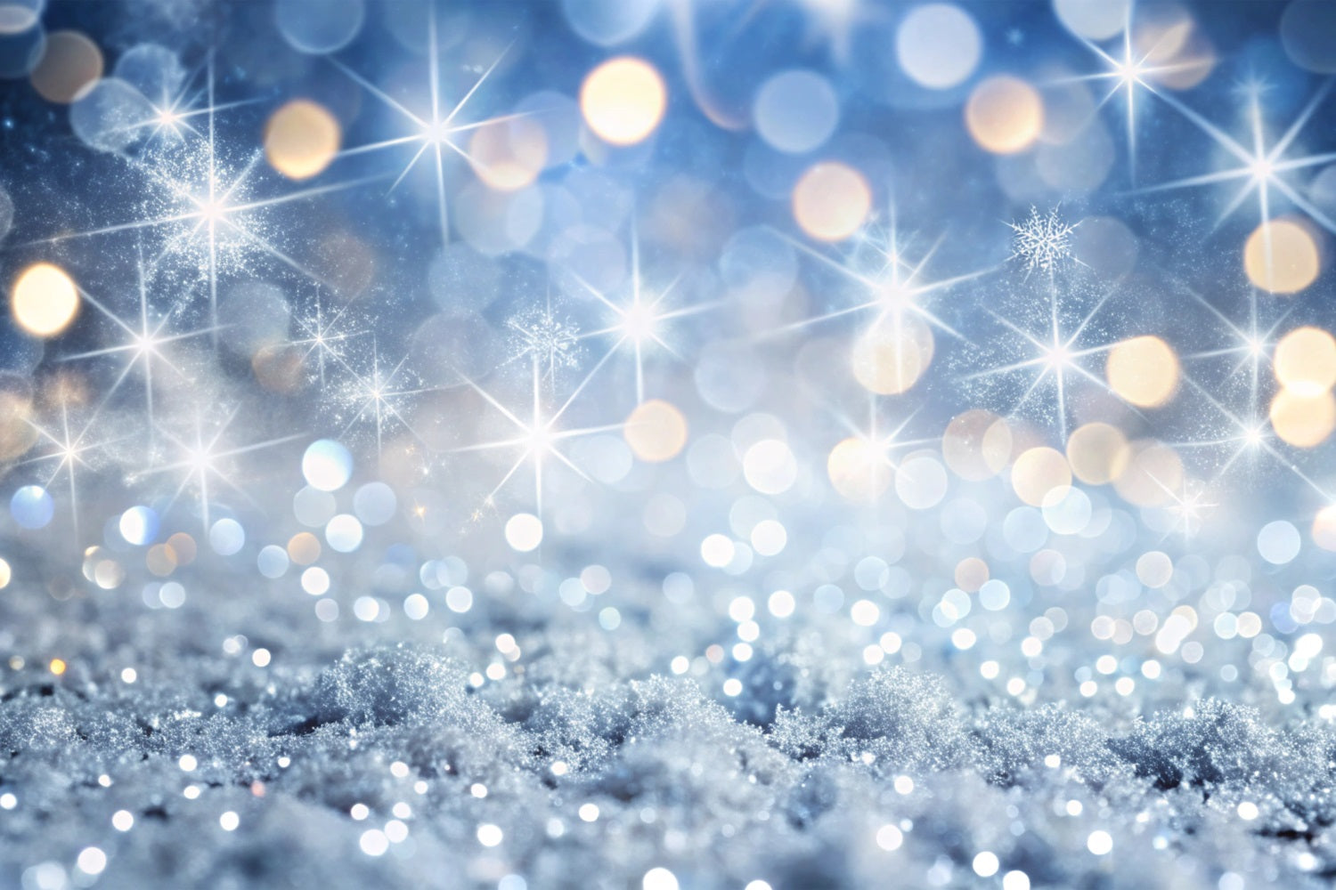 Backdrops Christmas Frozen Light Sparkling Snow Bokeh Backdrop UK BRP11-148