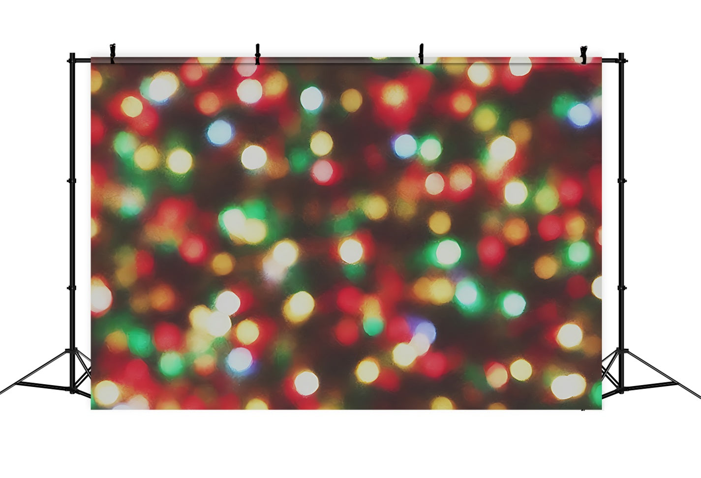 Fabric Christmas Backdrops Green Red Bokeh Lights Backdrop UK BRP11-149