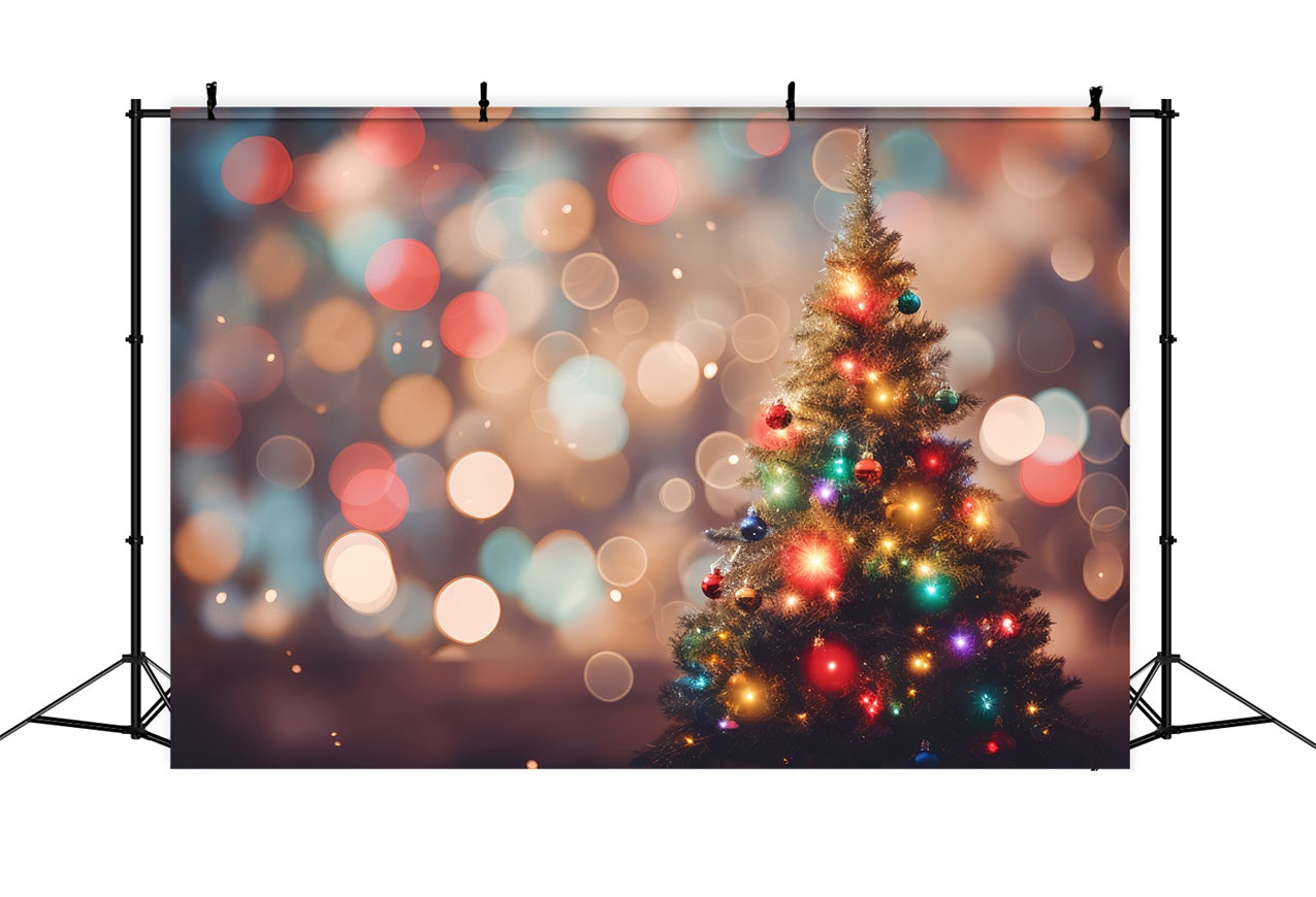 Christmas Photo Booth Backdrop Tree Glow Bokeh Backdrop UK BRP11-151