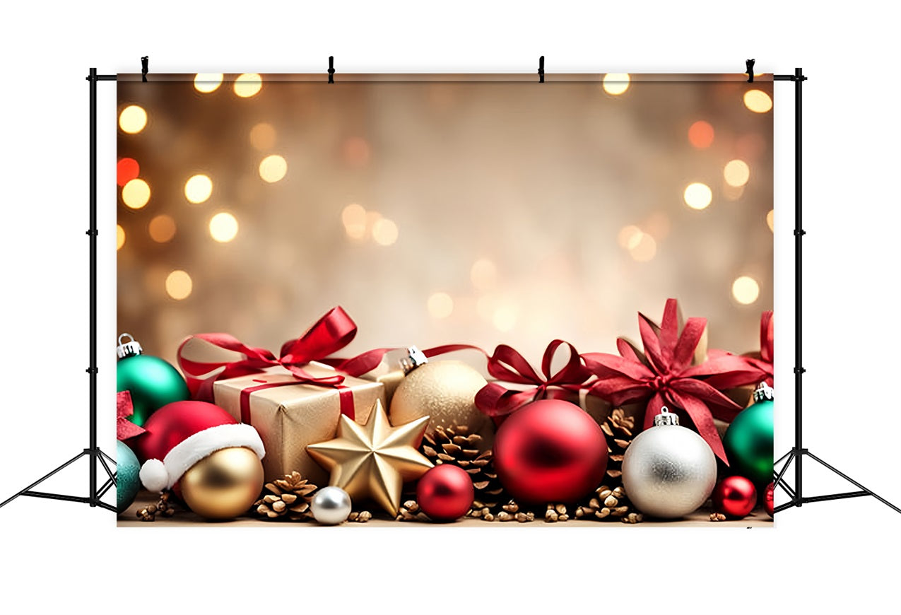 Christmas Picture Backdrops Ornaments Bokeh Glow Backdrop UK BRP11-152