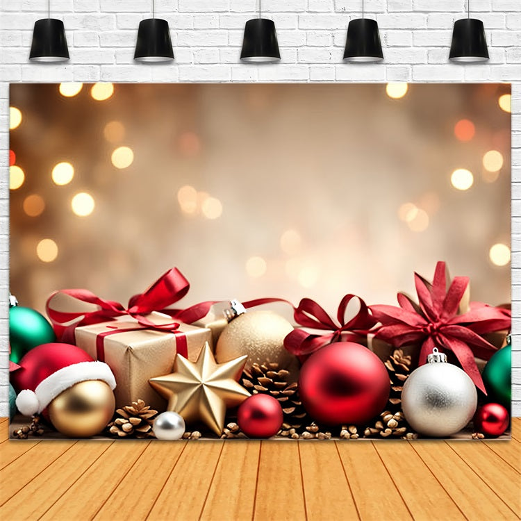 Christmas Picture Backdrops Ornaments Bokeh Glow Backdrop UK BRP11-152