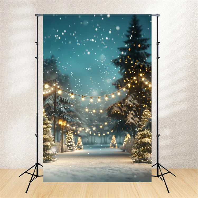 Christmas Backdrops Enchanted Forest Lights Backdrop UK BRP11-175