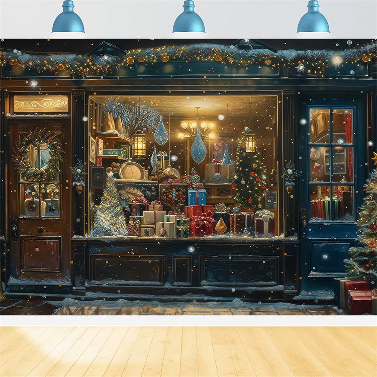 Christmas Window Backdrop Glow Shop Window Backdrop UK BRP11-178