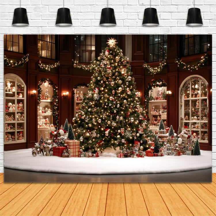 Christmas Tree Photo Backdrop Lavish Celebration Backdrop UK BRP11-204