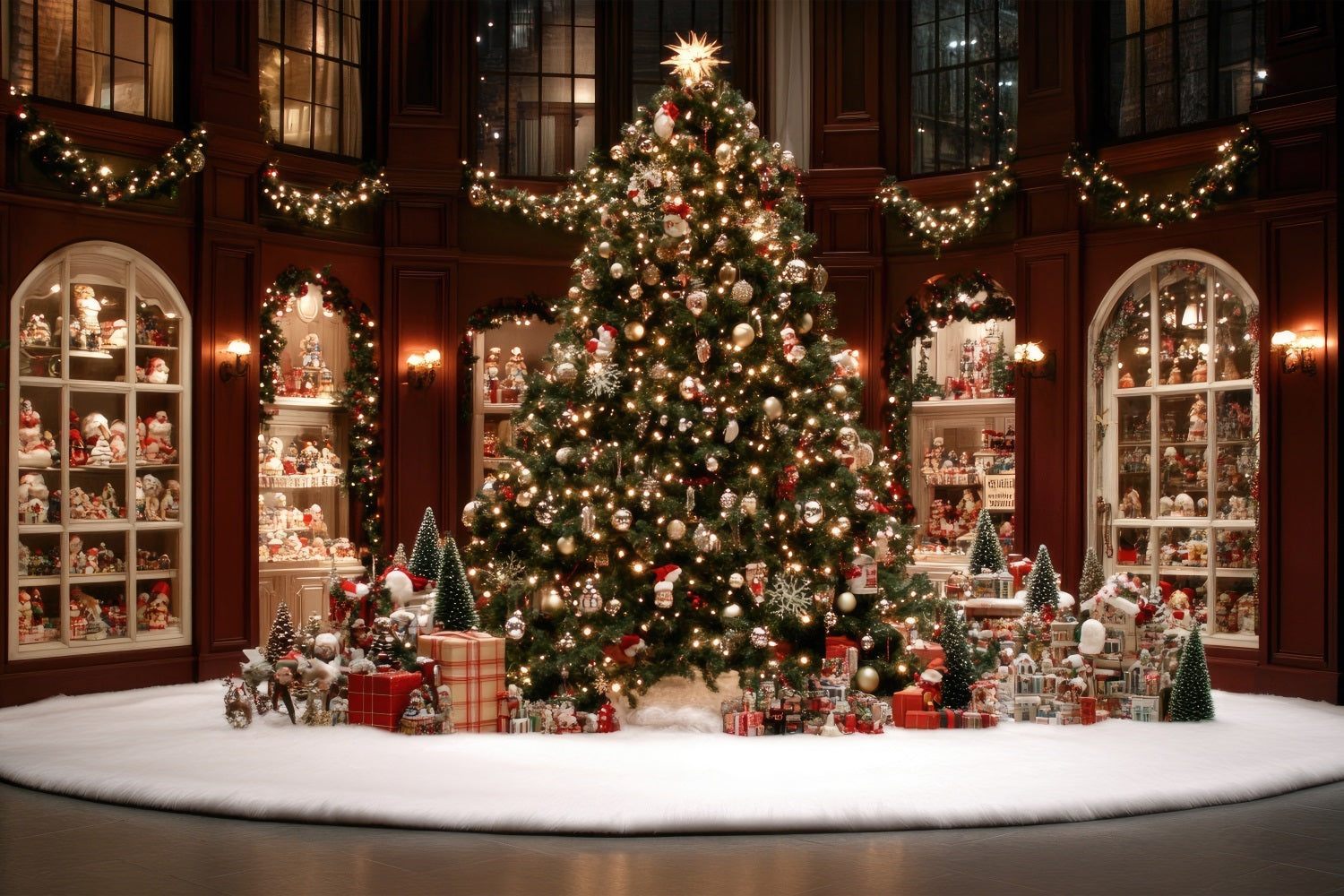 Christmas Tree Photo Backdrop Lavish Celebration Backdrop UK BRP11-204