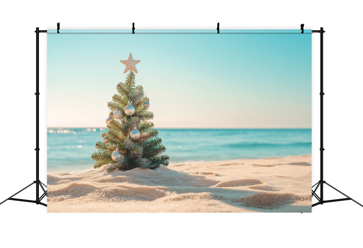 Christmas Backdrop Ornament Mini Tree Beachside Backdrop UK BRP11-230