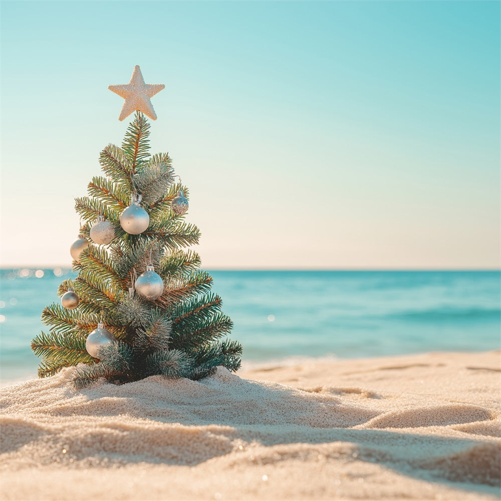 Christmas Backdrop Ornament Mini Tree Beachside Backdrop UK BRP11-230