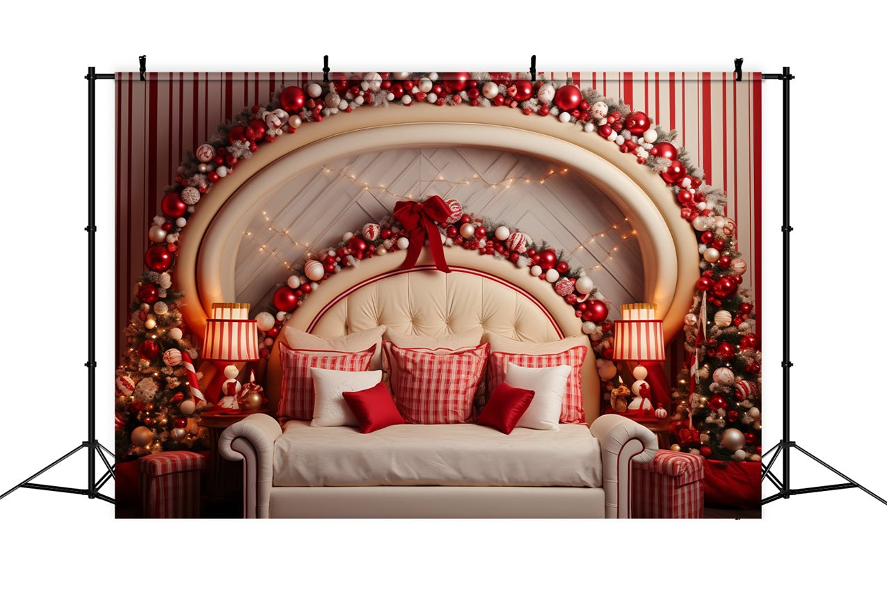 Christmas Themed Backdrops Bedroom Scene Ornaments Backdrop UK BRP11-247