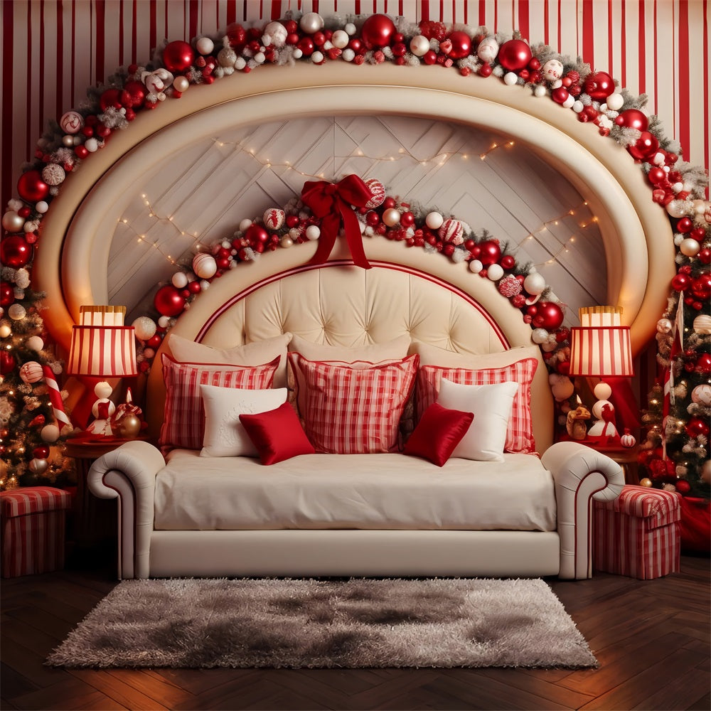 Christmas Themed Backdrops Bedroom Scene Ornaments Backdrop UK BRP11-247