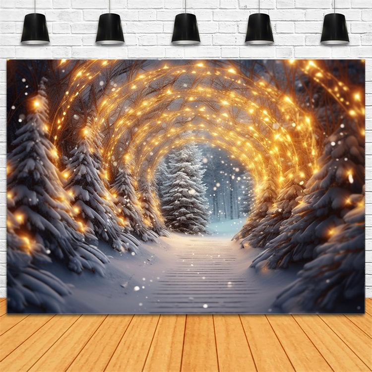 Backdrop Winter Wonderland Glowing Light Arch Backdrop UK BRP11-267