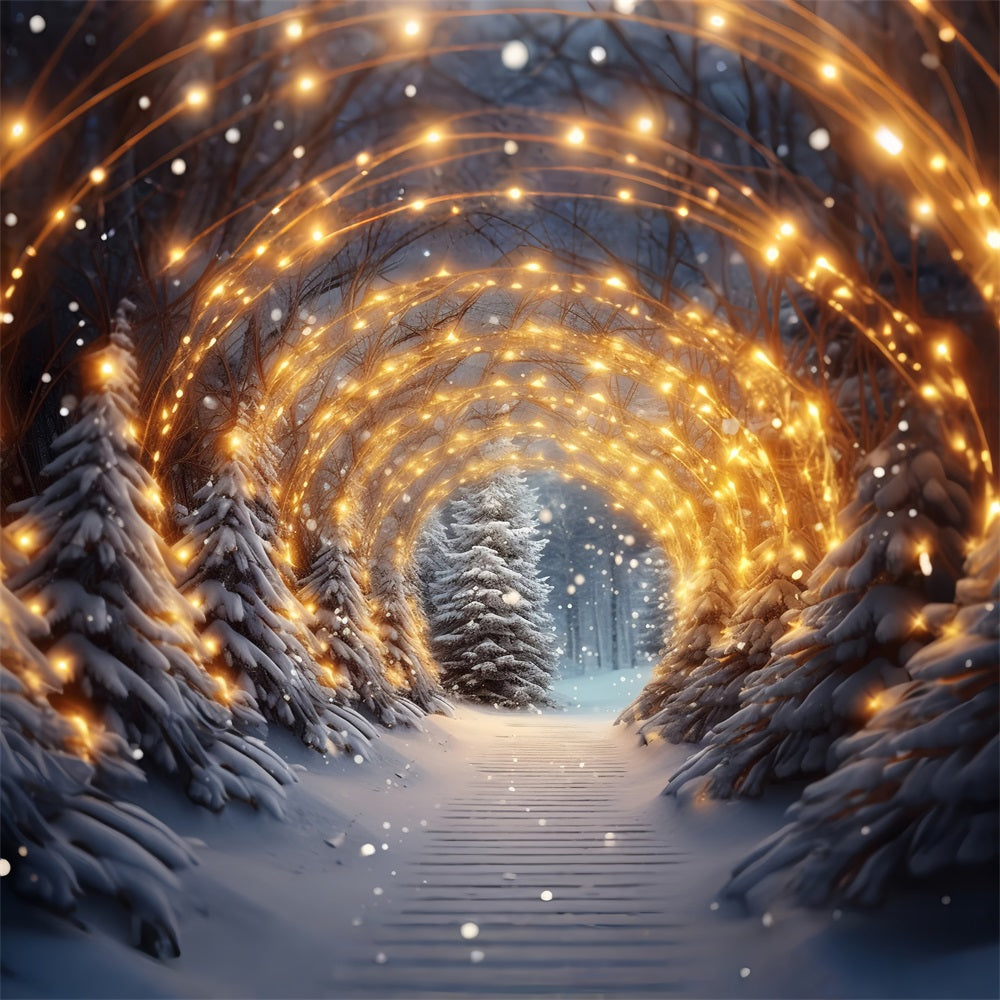 Backdrop Winter Wonderland Glowing Light Arch Backdrop UK BRP11-267