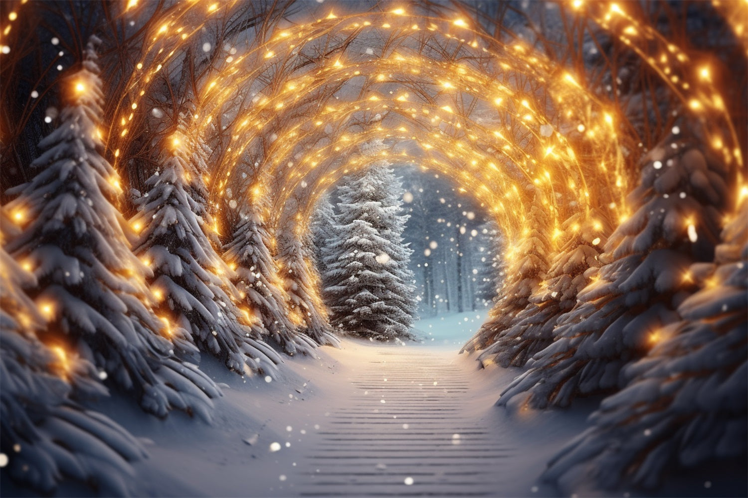 Backdrop Winter Wonderland Glowing Light Arch Backdrop UK BRP11-267