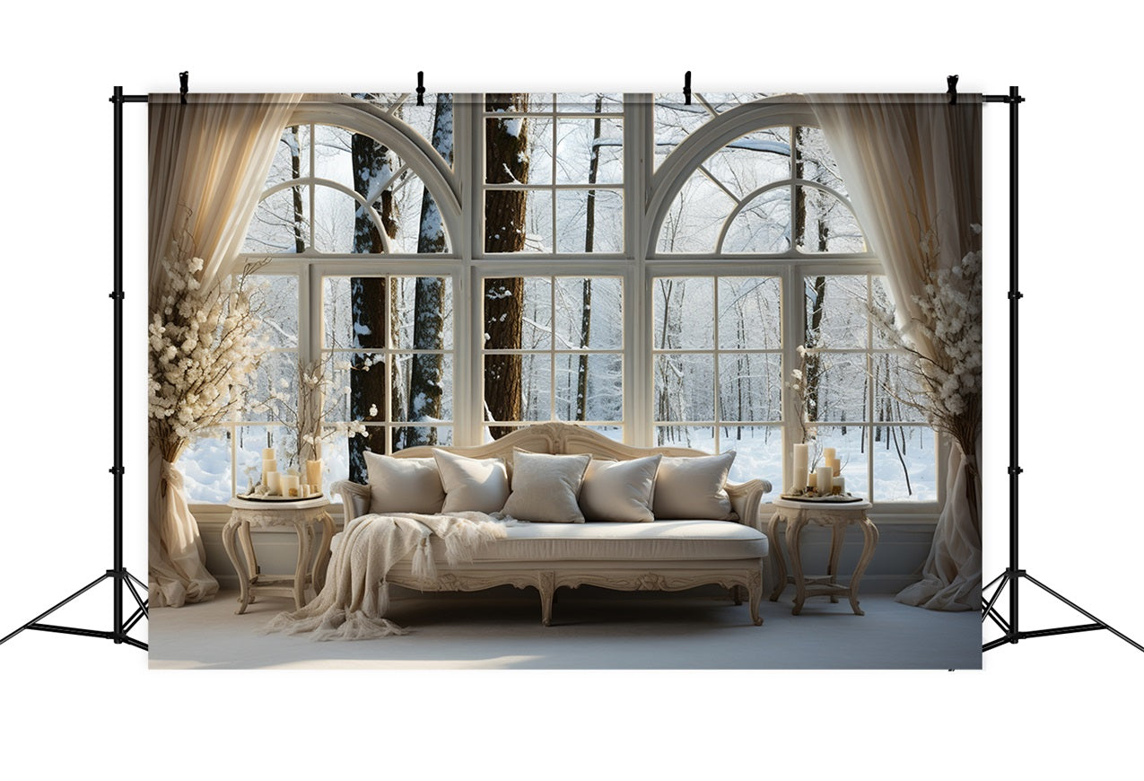 Winter Backdrops Window Scene Forest Backdrop UK BRP11-268