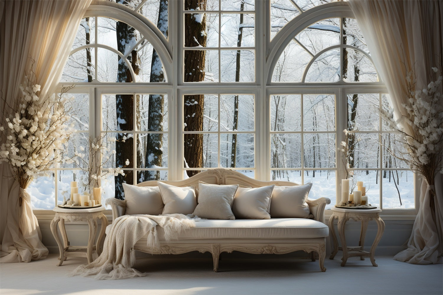 Winter Backdrops Window Scene Forest Backdrop UK BRP11-268