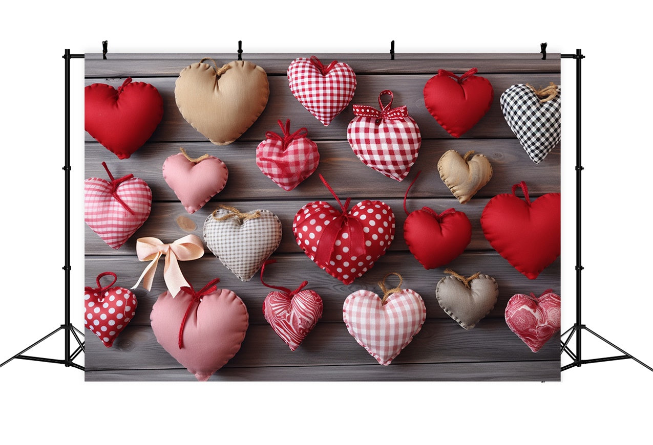 Backdrop For Valentines Day Hearts Bow Accent Backdrop UK BRP11-297