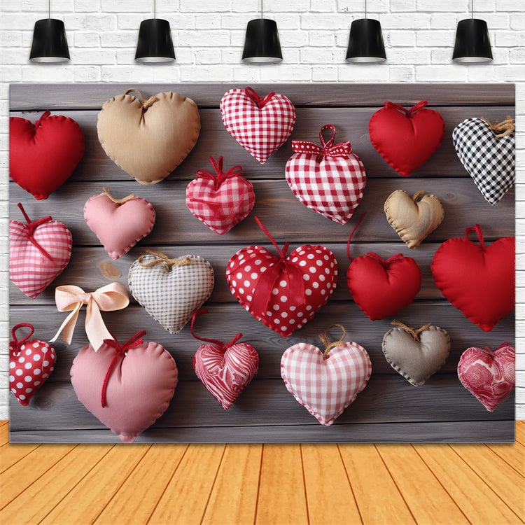 Backdrop For Valentines Day Hearts Bow Accent Backdrop UK BRP11-297