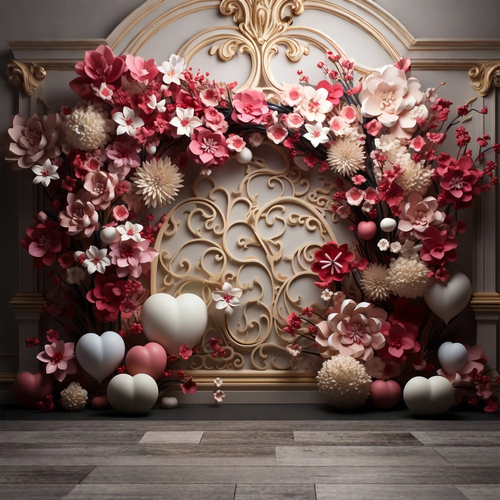 Valentine Photo Backdrops Sophisticated Rose Heart Backdrop UK BRP11-313