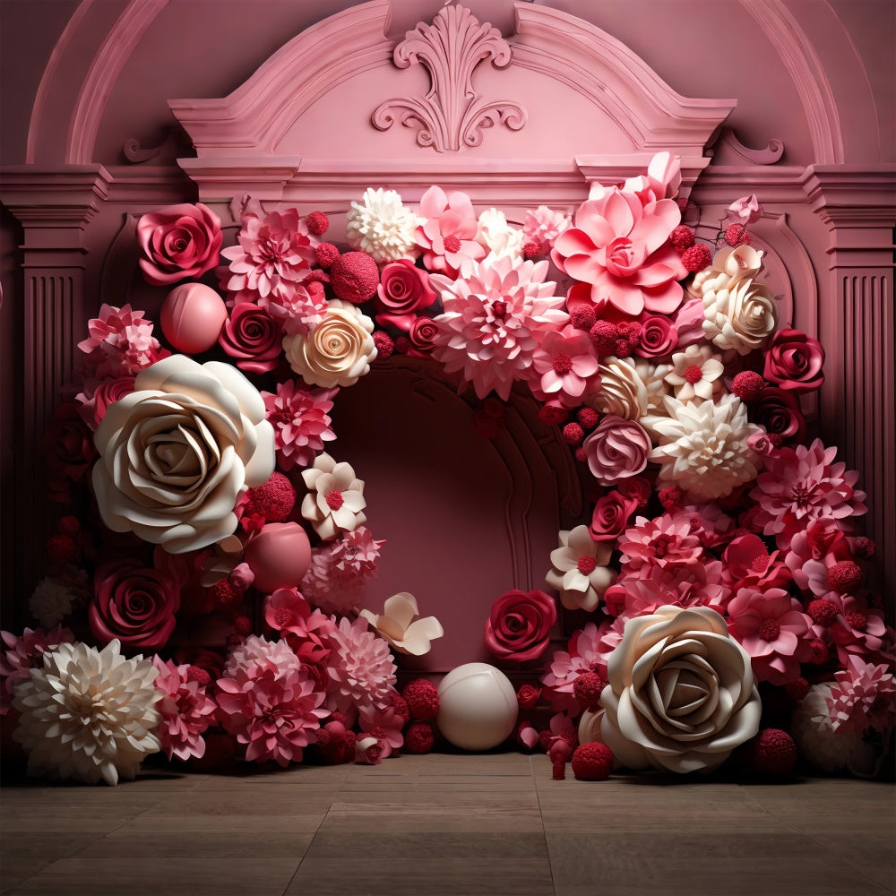 Photography Valentine Backdrops Rose Flower Arch Weddings Backdrop UK BRP11-314