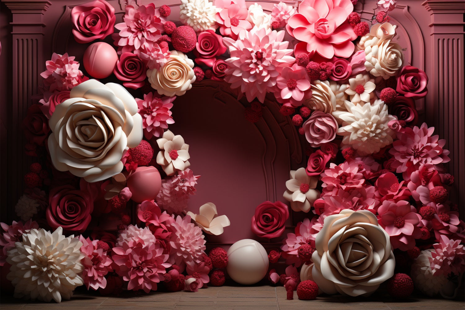 Photography Valentine Backdrops Rose Flower Arch Weddings Backdrop UK BRP11-314