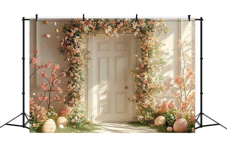 Happy Easter Backdrops Egg Blooming Flower Arch Backdrop UK BRP11-349