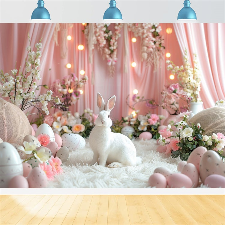 Easter Bunny Backdrops Eggs Floral Wonderland Backdrop UK BRP11-353