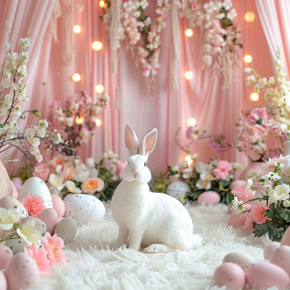 Easter Bunny Backdrops Eggs Floral Wonderland Backdrop UK BRP11-353