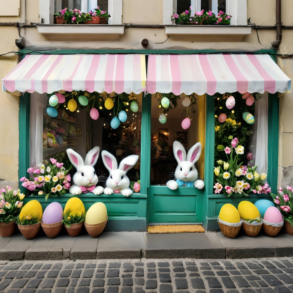 Easter Backdrop Ideas Tulips Window Bunny Backdrop UK BRP11-371