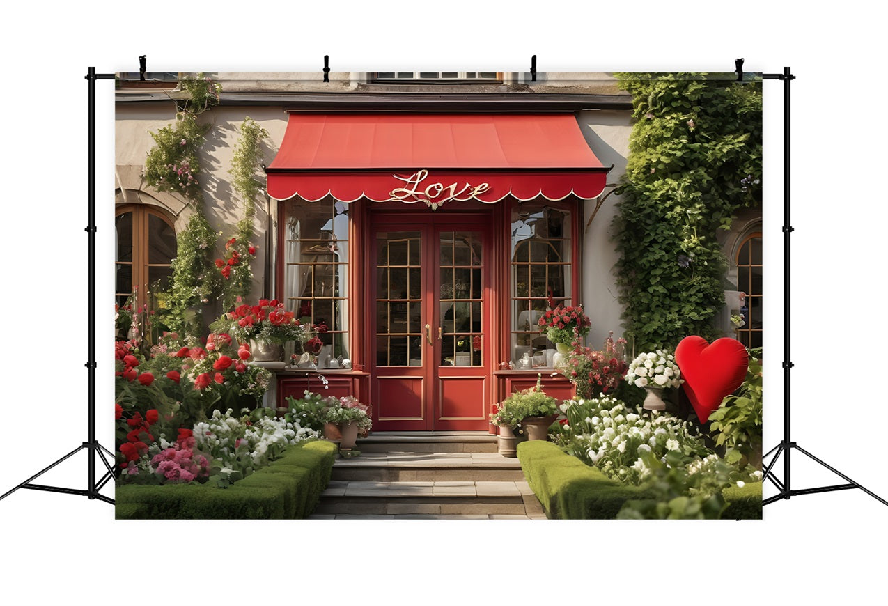 Valentine Backdrop Garden Love Shop Photography Backdrop UK BRP11-376