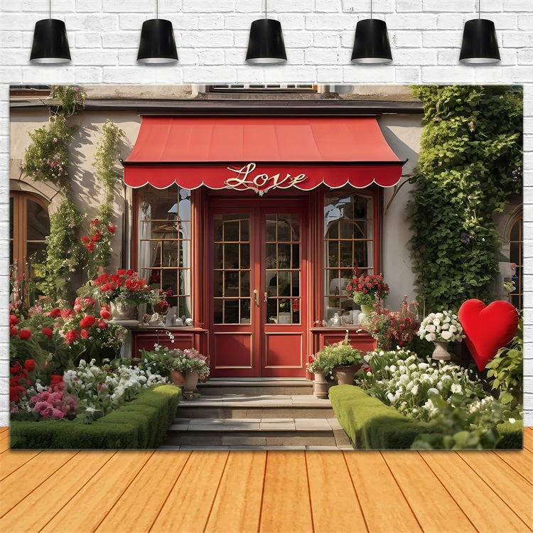 Valentine Backdrop Garden Love Shop Photography Backdrop UK BRP11-376