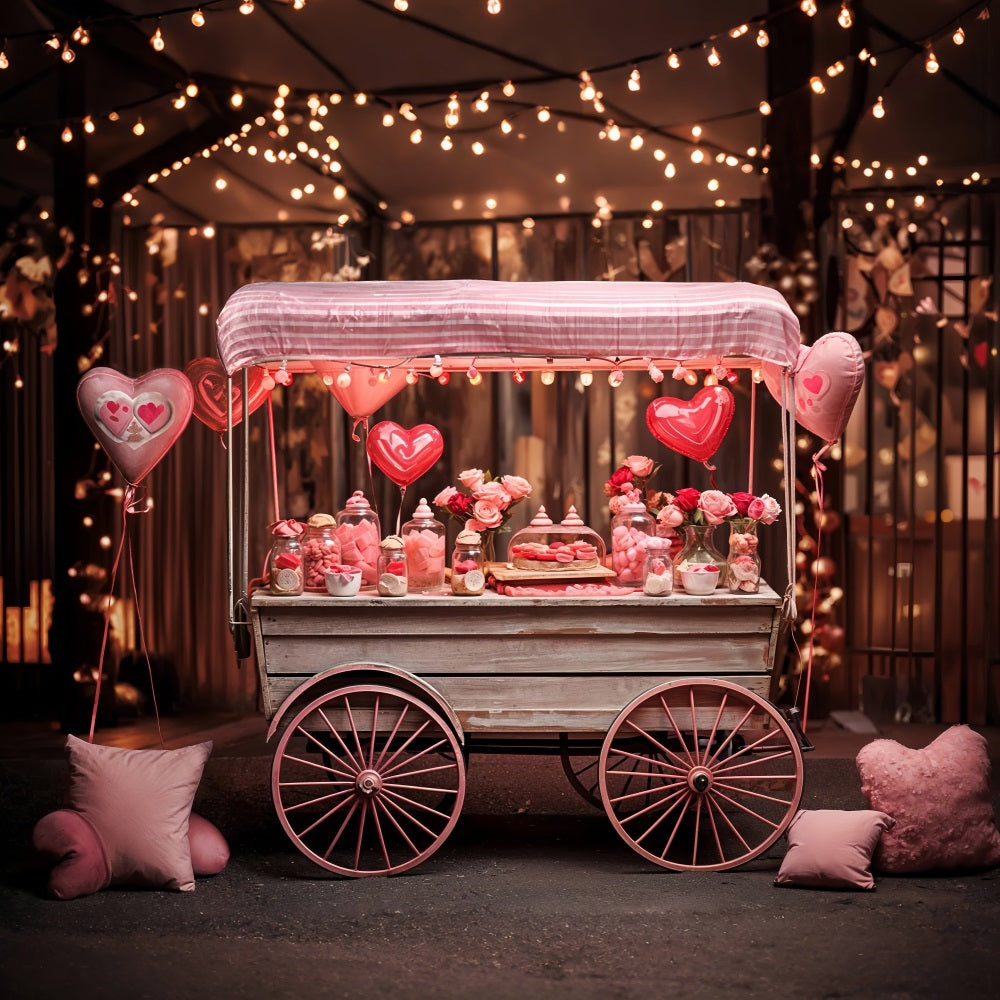 Backdrop Valentine's Day Wooden Vintage Candy Stand Backdrop UK BRP11-386