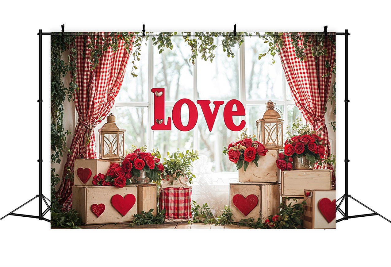 Valentine Backdrop Love Decor Vibrant Roses Backdrop UK BRP11-417