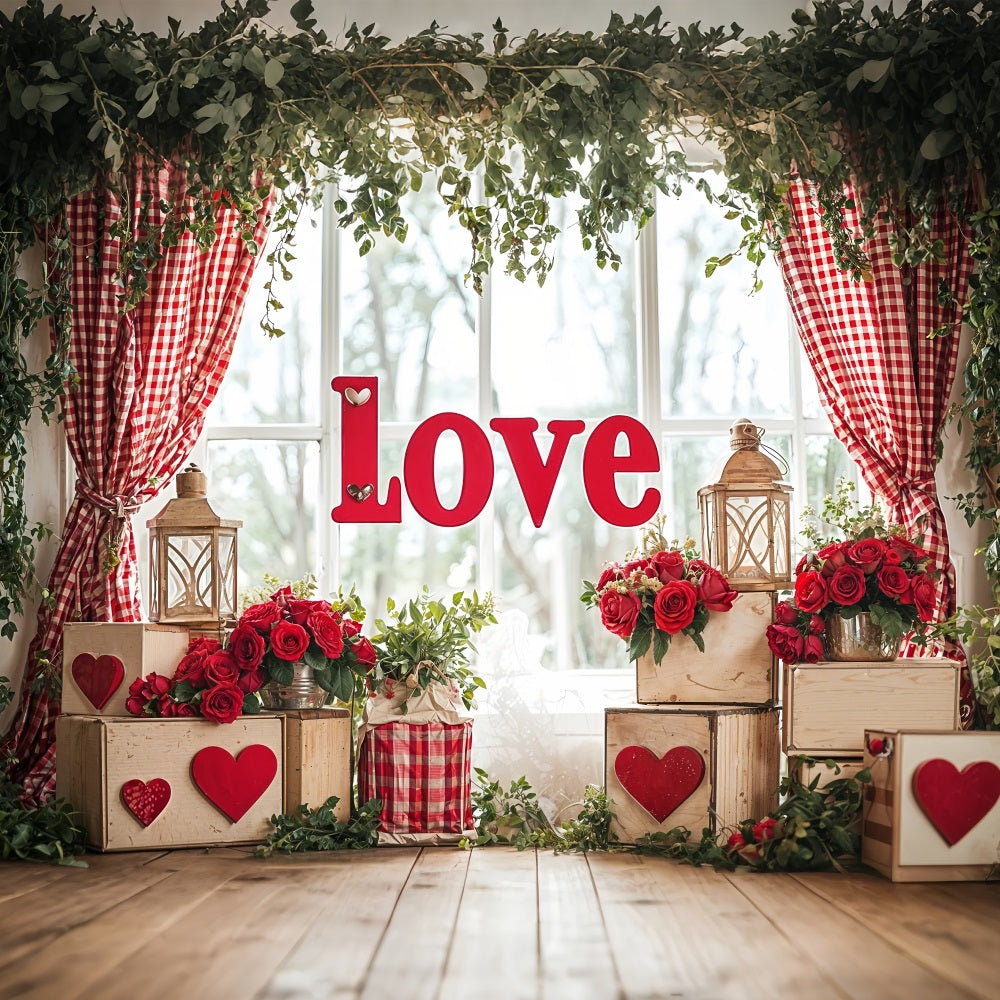 Valentine Backdrop Love Decor Vibrant Roses Backdrop UK BRP11-417