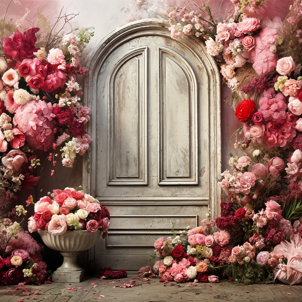 Valentine Photo Backdrops Floral Arch Roses Backdrop UK BRP11-435