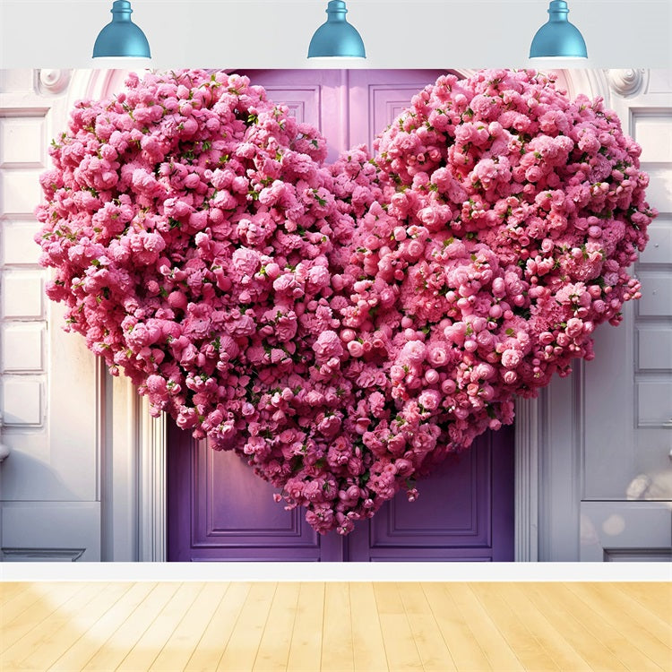 Backdrops For Valentine's Day Giant Heart Floral Backdrop UK BRP11-439