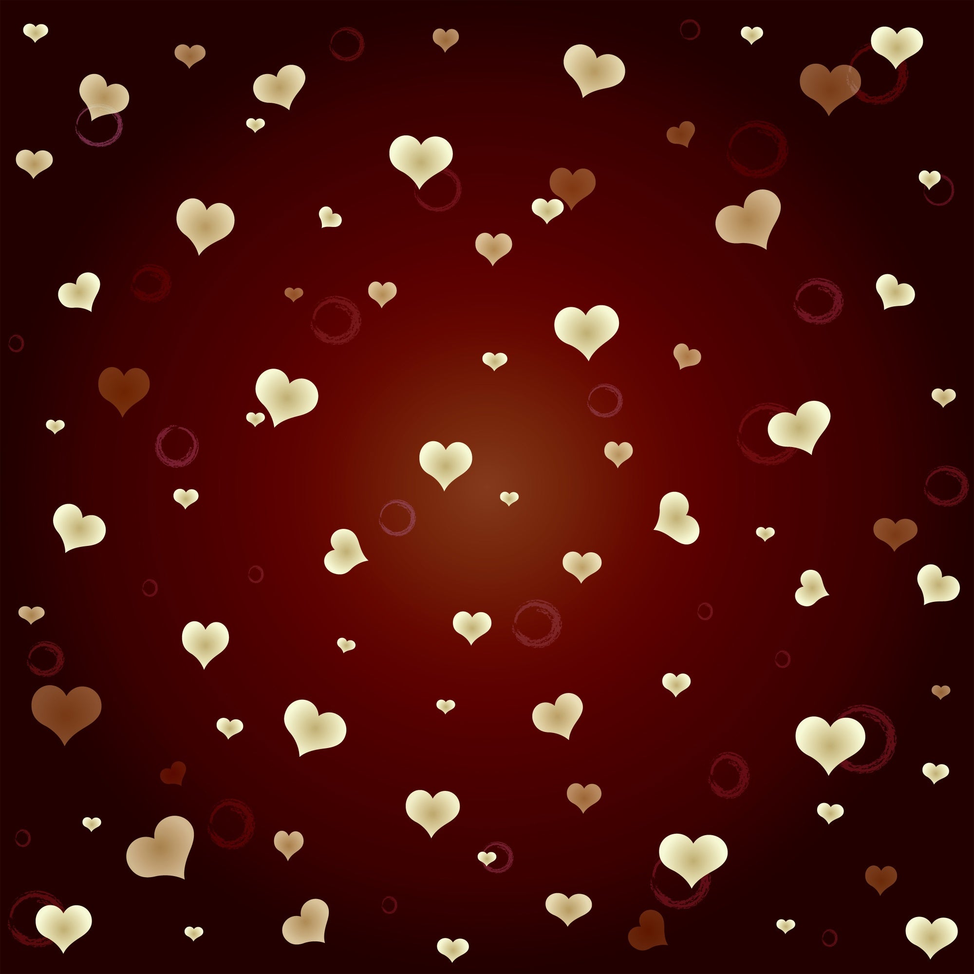 Valentine Backdrops Photography Golden Hearts Red Backdrop UK BRP11-450