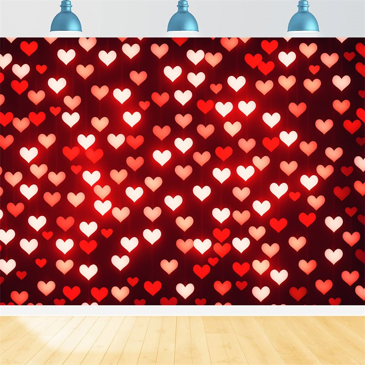 Valentine's Day Backdrop Ideas Red Hearts Romantic Backdrop UK BRP11-451