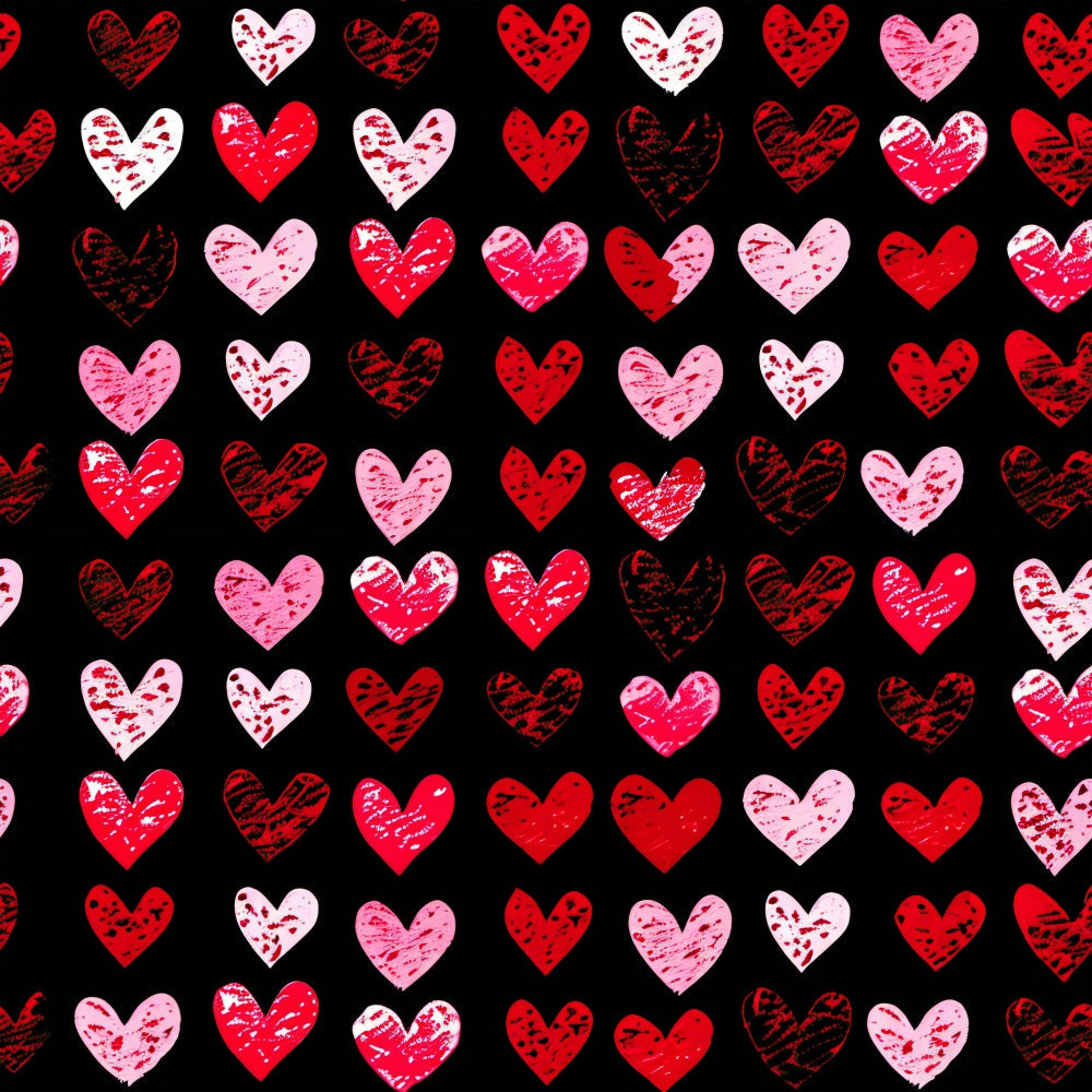 Valentine Backdrop Photography Scribbled Textured Hearts Love Backdrop UK BRP11-452