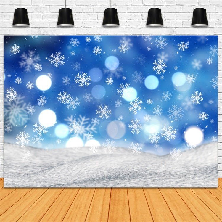 Winter Scene Backdrops Snowy Floating Snowflakes Backdrop UK BRP11-456