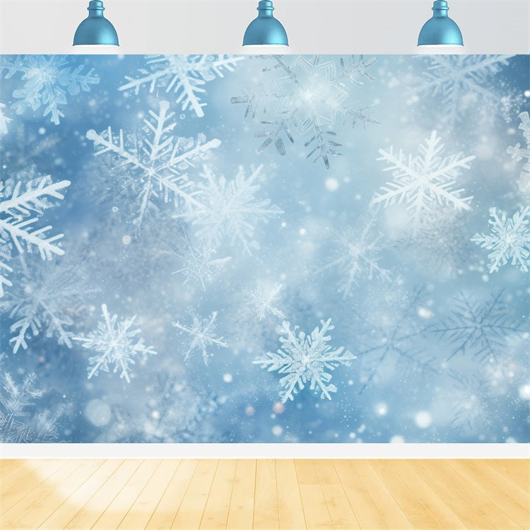 Winter Photo Backdrop Magical Snowflakes Falling Backdrop UK BRP11-459