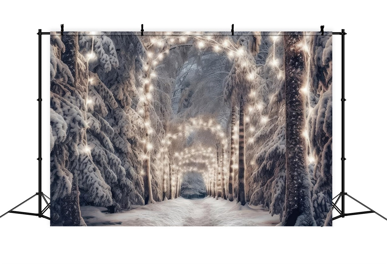 Winter Wonderland Backdrop Pathway Lights Snow Backdrop UK BRP11-469