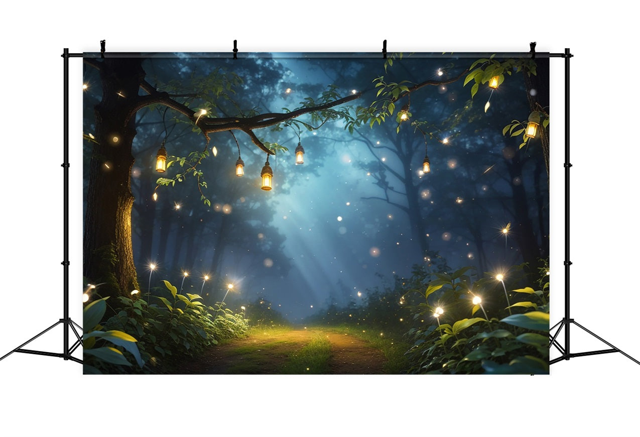 Spring Backdrops Lantern Glow Starry Forest Backdrop UK BRP11-507