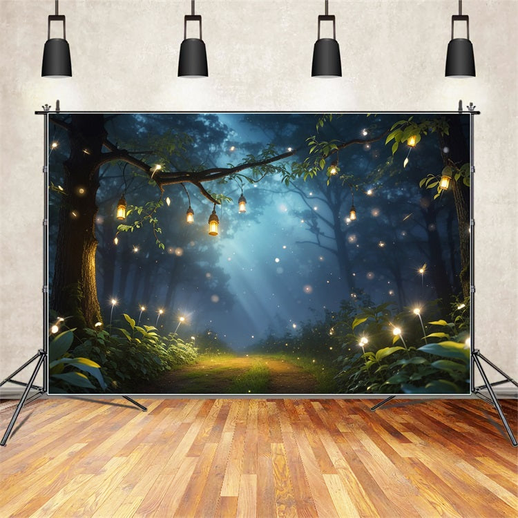 Spring Backdrops Lantern Glow Starry Forest Backdrop UK BRP11-507