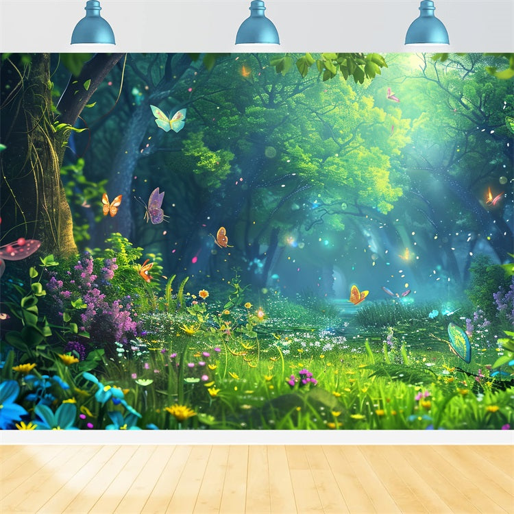 Spring Backdrop Ideas Butterfly Meadow Forest Backdrop UK BRP11-512