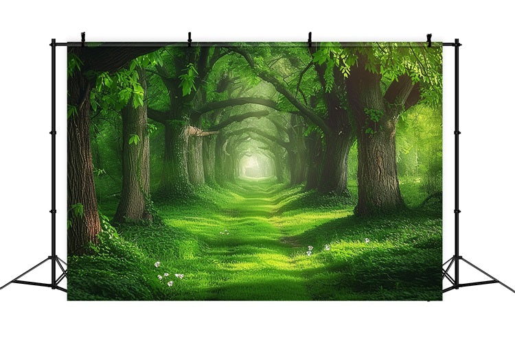 Spring Picture Backdrops Tree Tunnel Forest Trail Backdrop UK BRP11-515