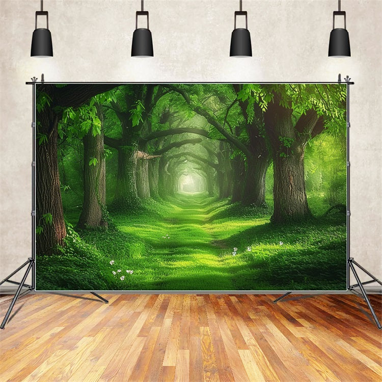 Spring Picture Backdrops Tree Tunnel Forest Trail Backdrop UK BRP11-515