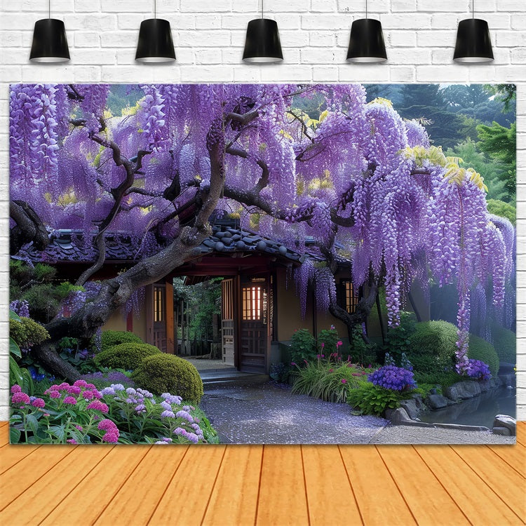 Spring Backdrop Wisteria Bloom Around Door Backdrop UK BRP11-520